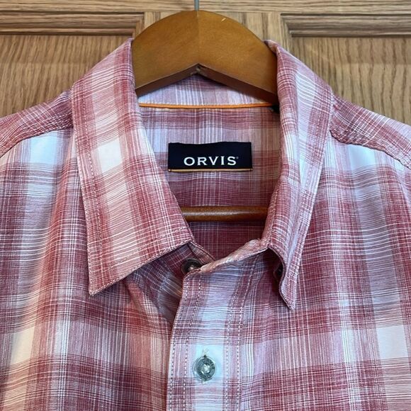 ORVIS Plaid Short Sleeve Button Down Shirt - Picture 9 of 13